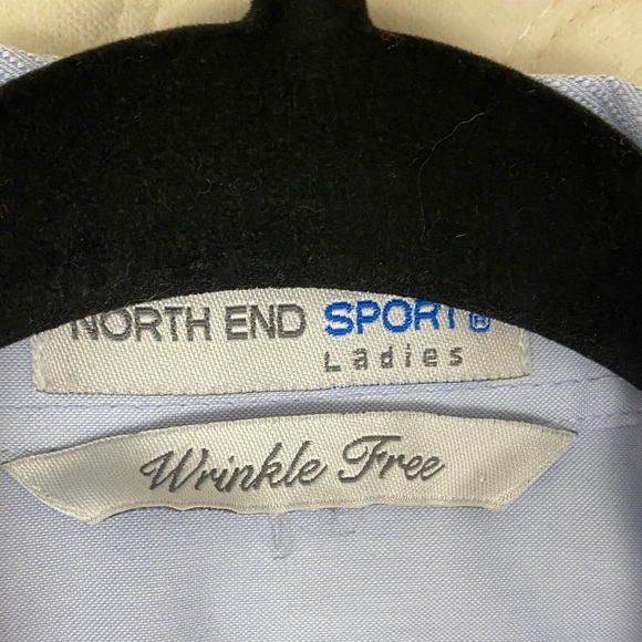 Light Blue Long Sleeve Shirt North End Sport Wrinkle Free Size Large - Picture 5 of 8